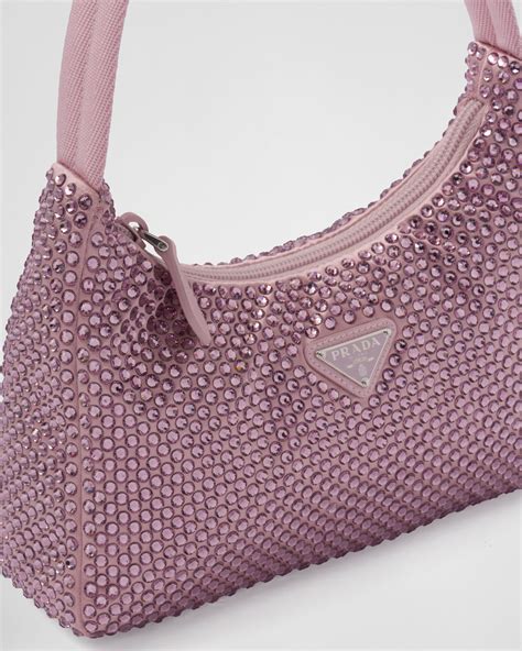 pink prada crystal bag|Prada re edition crystal bag.